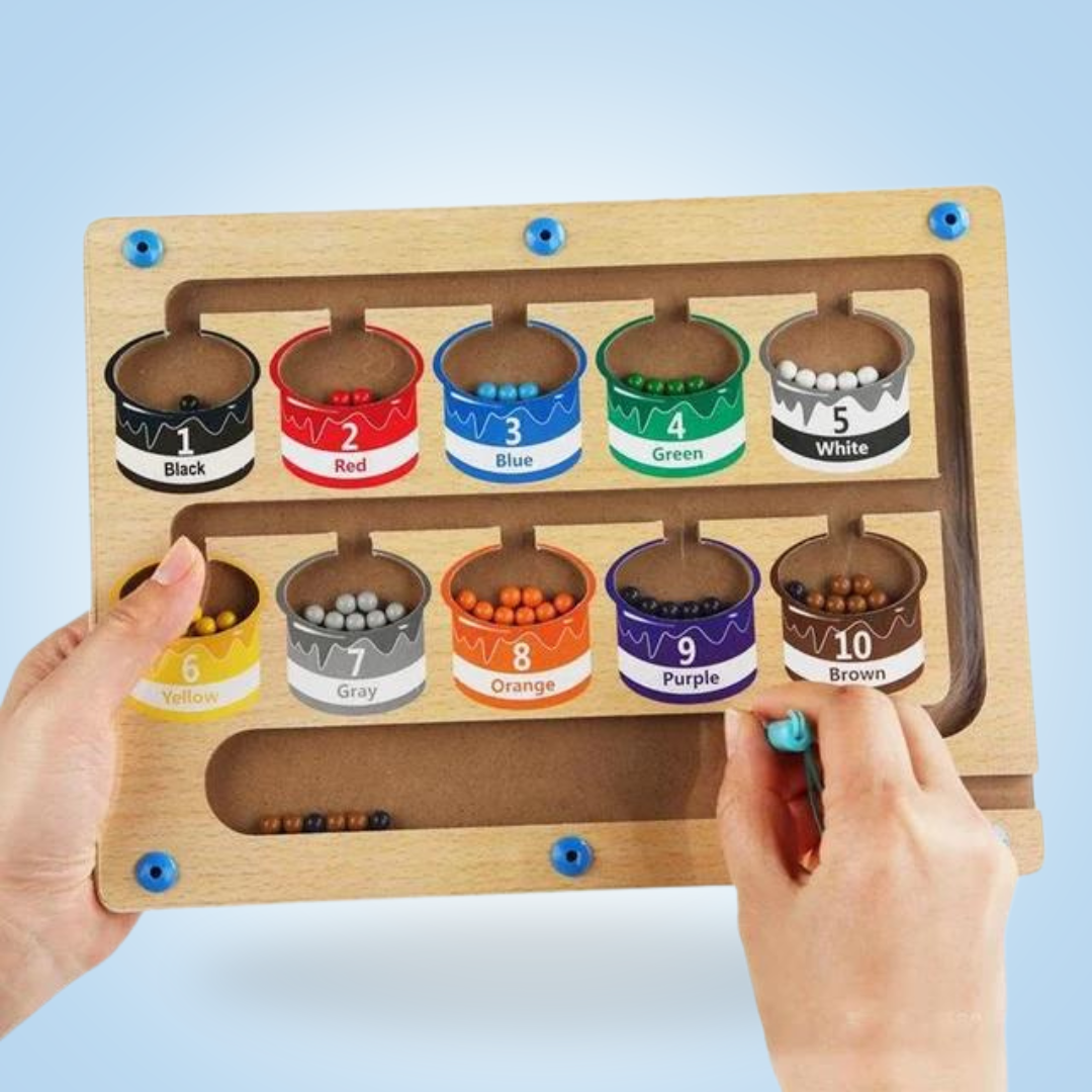 Montessori Magnetic Maze for Kids – Learn Colours, Numbers & Fine Motor Skills Through Play