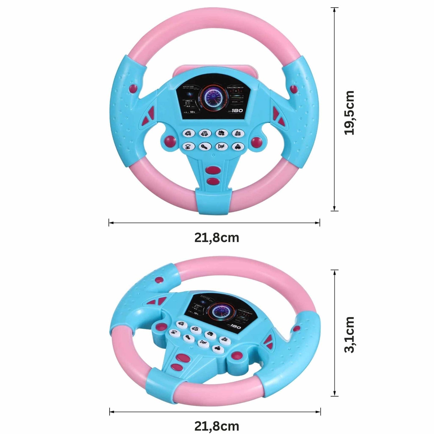 Interactive Kids’ Steering Wheel with Lights & Sounds – Realistic Driving Fun for Little Explorers