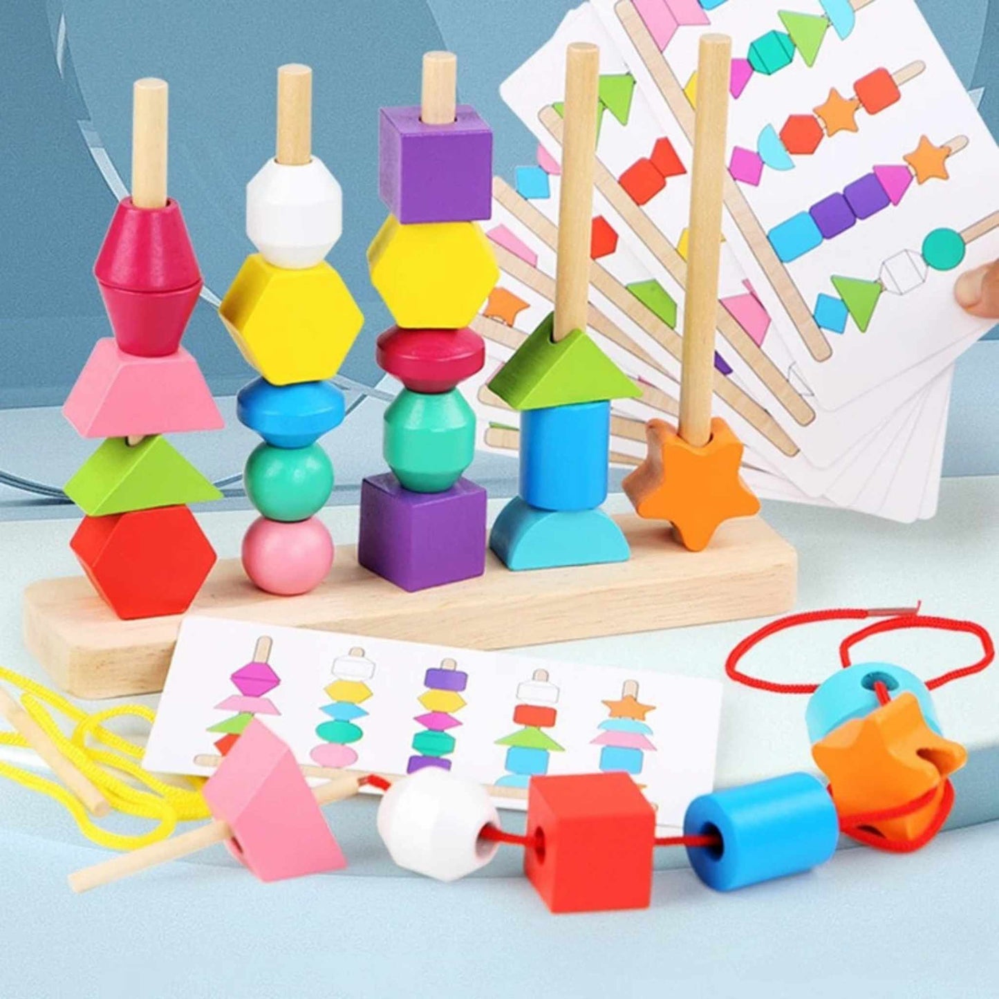 Montessori Wooden Toy – 4-in-1 Learning Fun