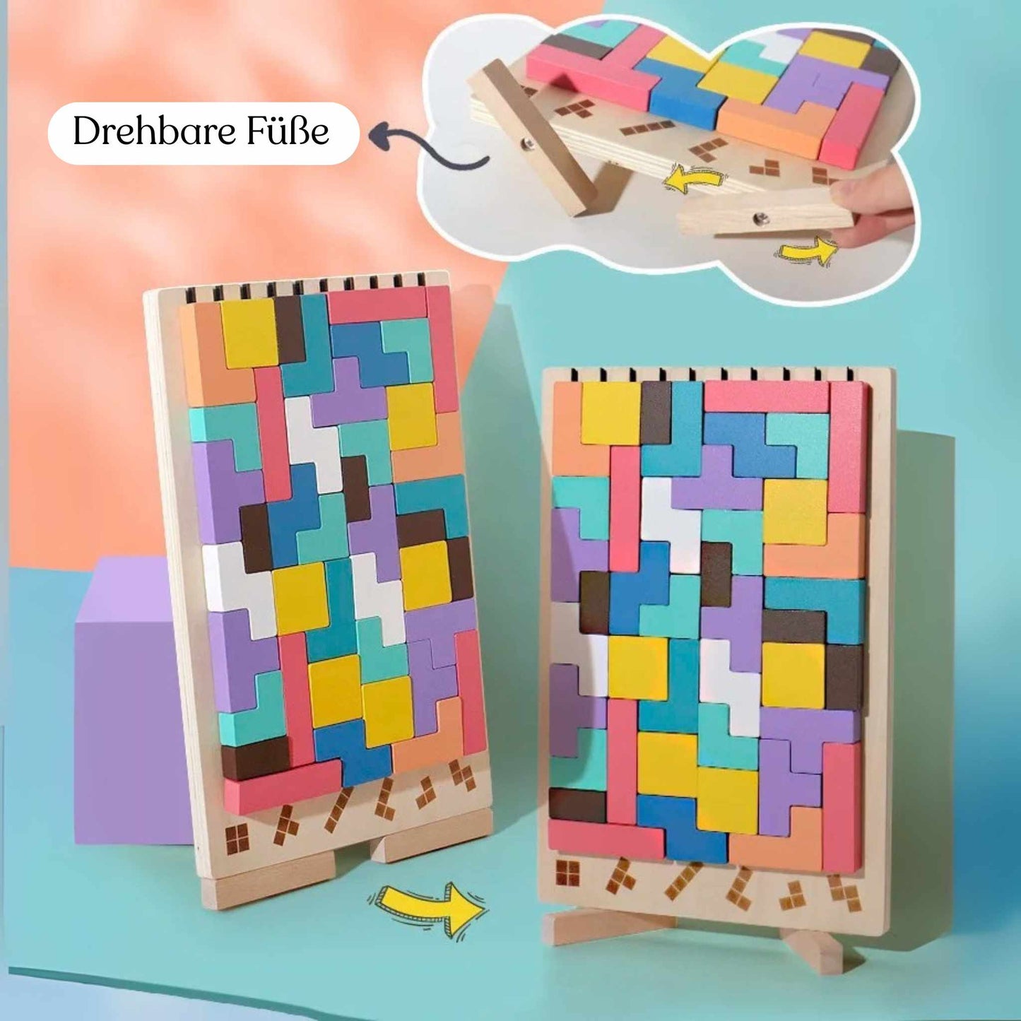 Montessori Vertical Wooden Puzzle
