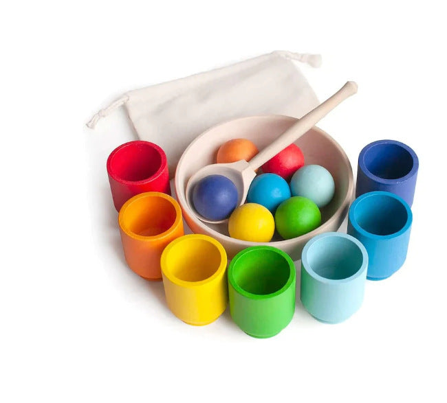 Wooden Ball & Bead Sorting Game