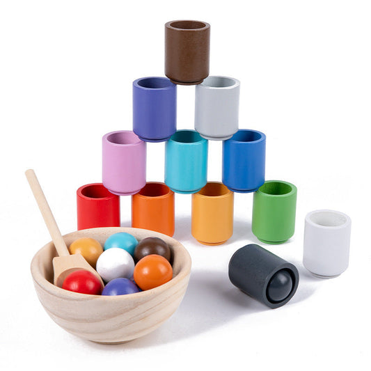 Wooden Ball & Bead Sorting Game