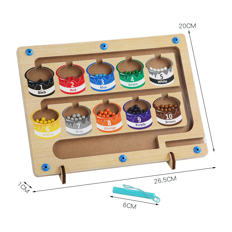 Montessori Magnetic Maze for Kids – Learn Colours, Numbers & Fine Motor Skills Through Play