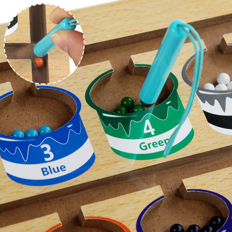 Montessori Magnetic Maze for Kids – Learn Colours, Numbers & Fine Motor Skills Through Play