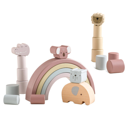 Montessori Elephant Wooden Building Blocks