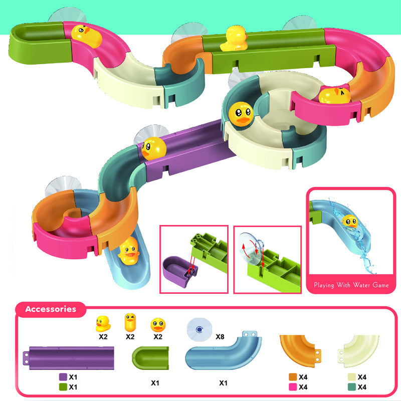DIY Bath Toy – Duck Slide Track Set