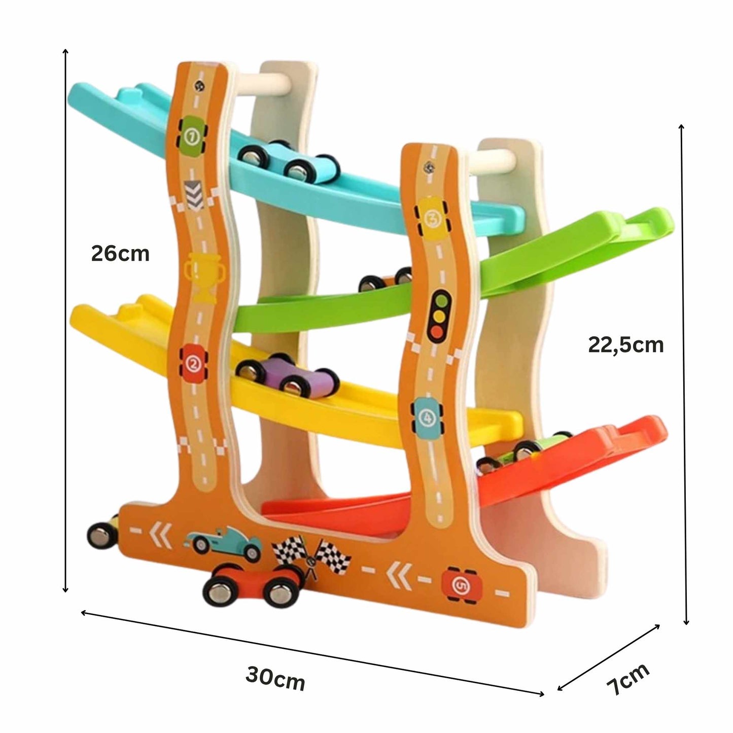 Montessori Wooden Car Ramp Racer