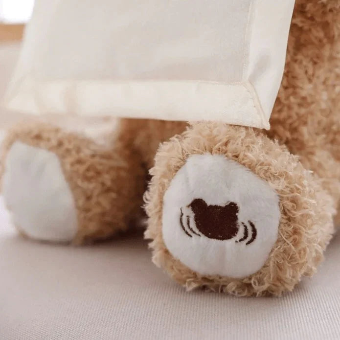 Peekaboo Teddy Bear – Interactive Plush Bear with Hide-and-Seek Game