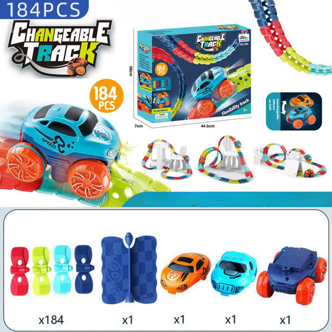 Anti-Gravity Race Track – Flexible Magnetic Track Set with Light-Up Racing Car for Kids