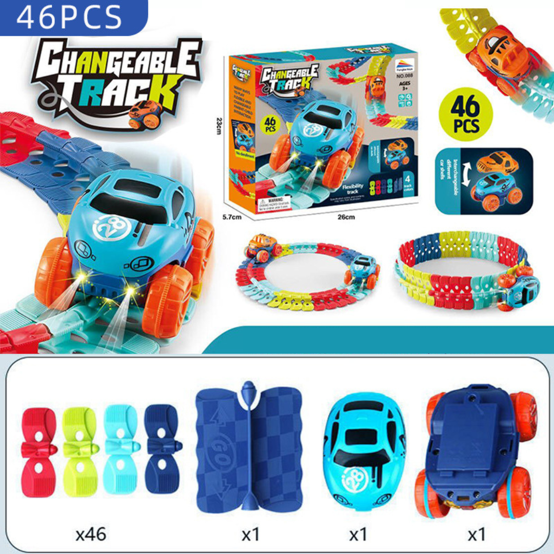 Anti-Gravity Race Track – Flexible Magnetic Track Set with Light-Up Racing Car for Kids