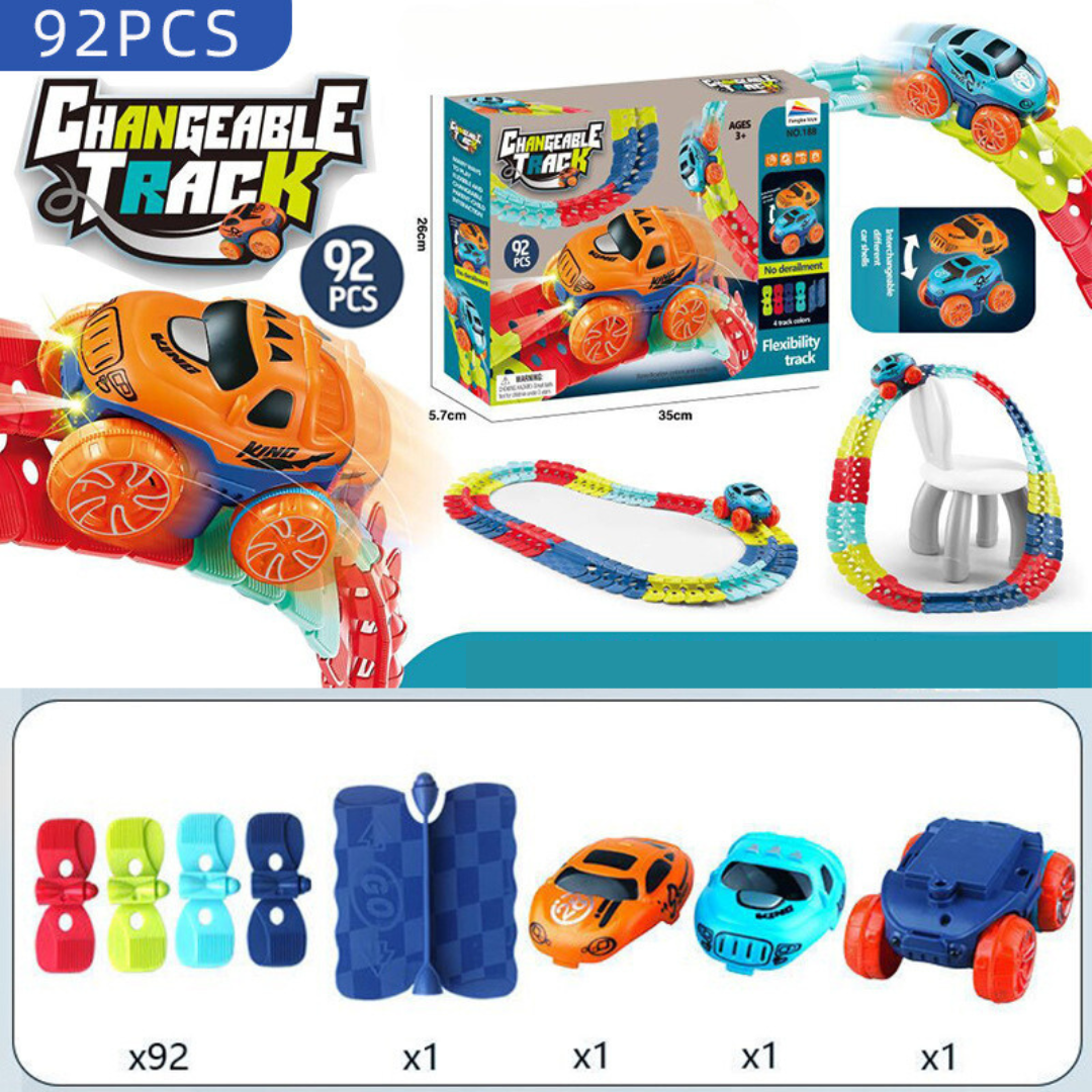 Anti-Gravity Race Track – Flexible Magnetic Track Set with Light-Up Racing Car for Kids