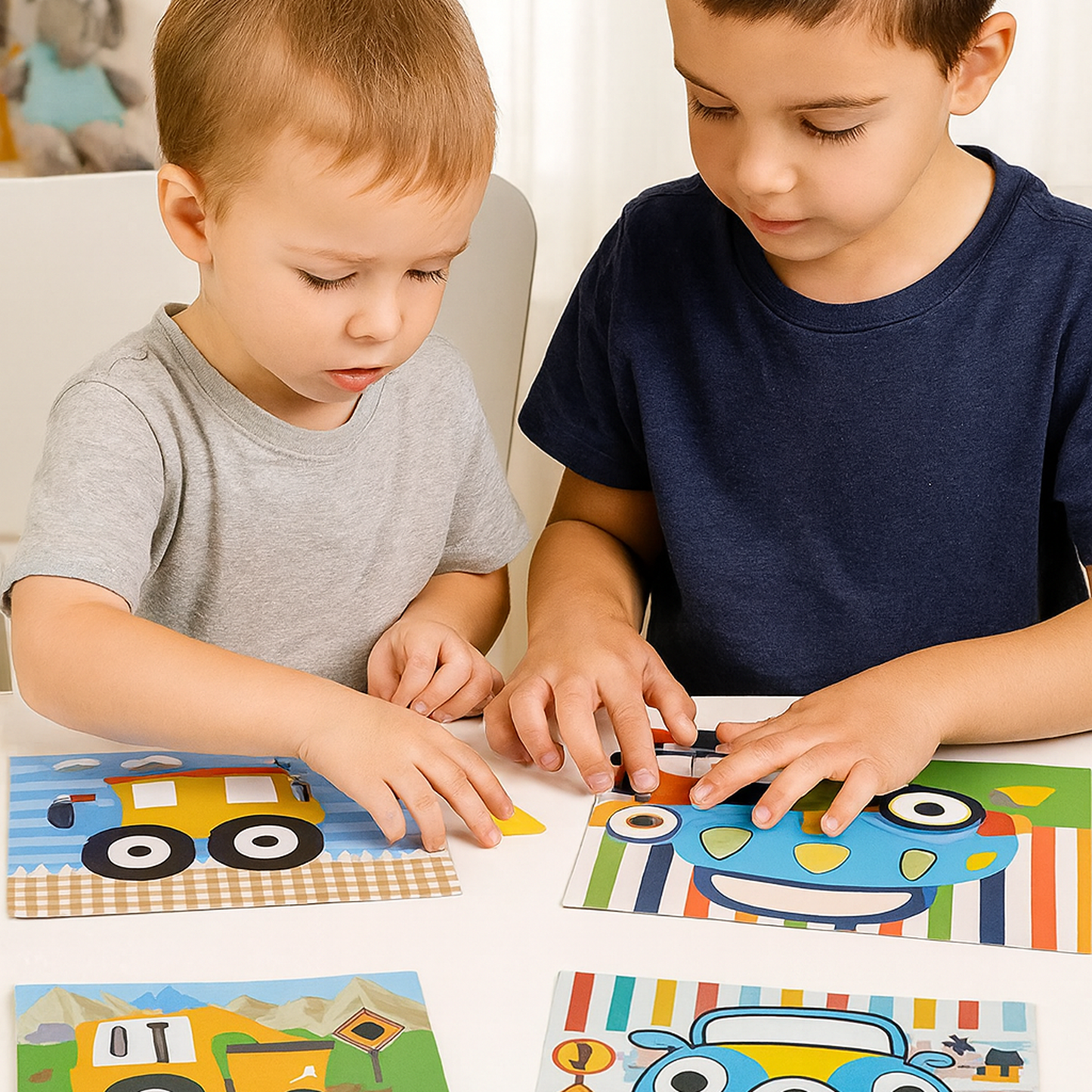 Creative 3D EVA Sticker Craft Set – Stick & Colour Fun for Kids